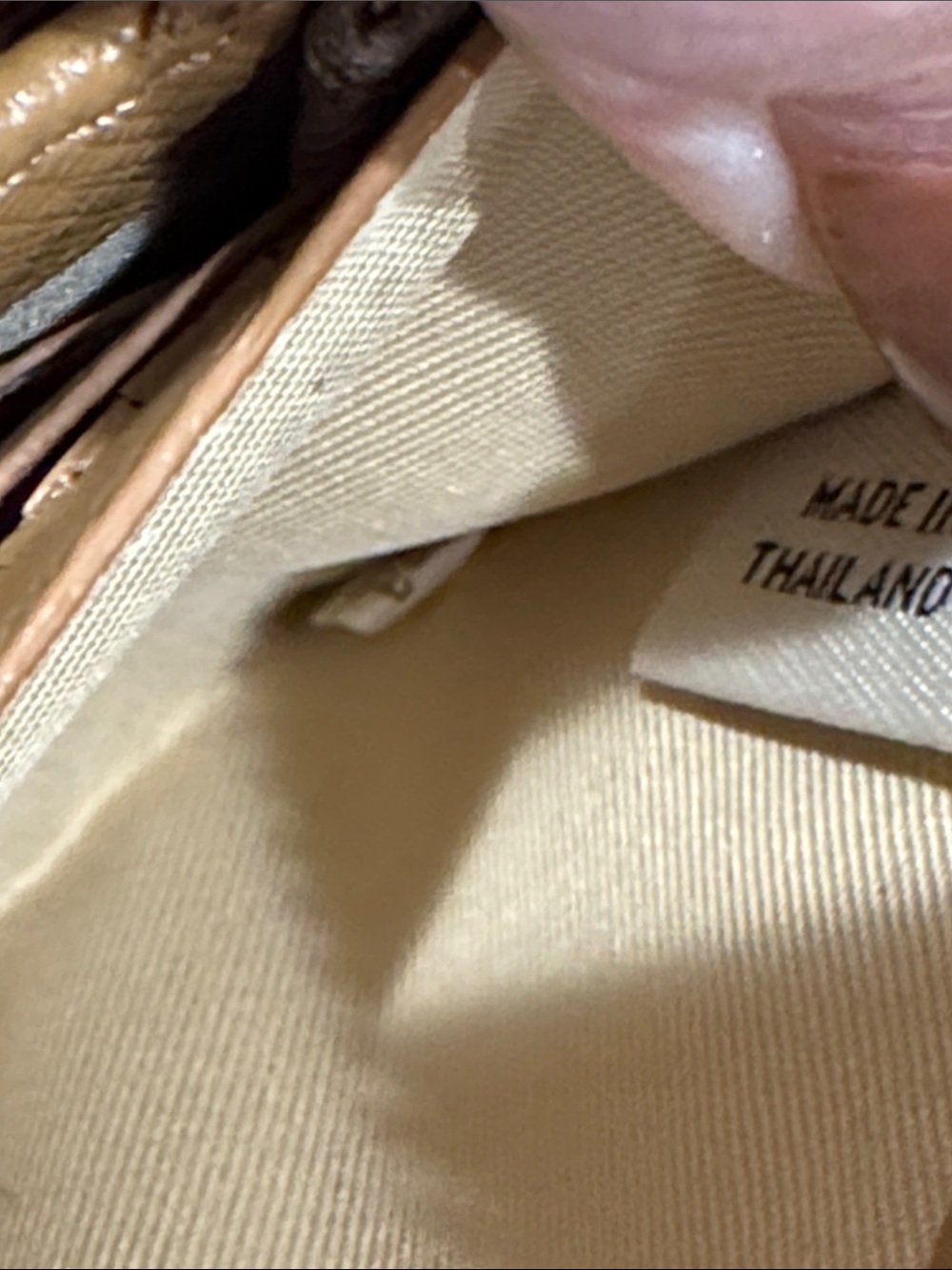 Coach Brown/Tan Signature Zip Wallet with Logo Plaque tags inside. - Picture 7 of 11